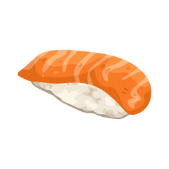 Illustration of Salmon Nigiri Sushi