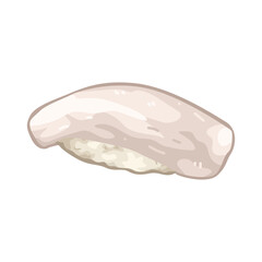 Illustration of Squid Nigiri Sushi