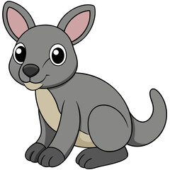 Cartoon Kangaroo Illustration, Cute Australian Animal, Friendly and Playful