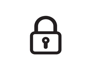 Contemporary lock concept vector icon in professional outlined minimal style