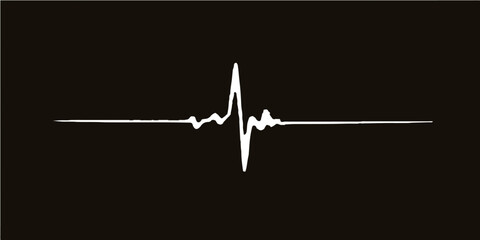 Cardiogram vector illustration of a heartbeat symbol isolated on white