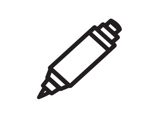 Stylish modern marker icon design in sleek minimalist line art