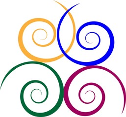 abstract colorful swirl
