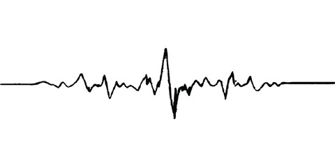 A vibrant green line on a medical monitor shows the heartbeat rate on an EKG graph illustration of life and health