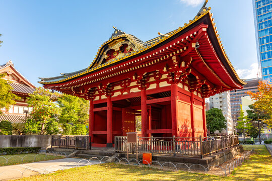 Former Daitokuin Reibyo Somon gate in Minato district, Tokyo, Japan