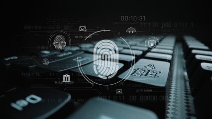 Biometric fingerprint identification and cybersecurity system ensuring secure access, identity...