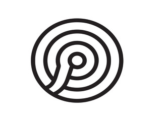 Stylish Pinterest logo vector for social sharing and content marketing
