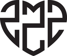 ZZZ Heart Shape logo.eps