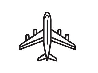 Sleek airplane icon for travel apps and flight booking websites