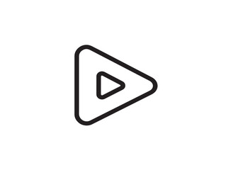 Classic play symbol vector for audio control and user interface