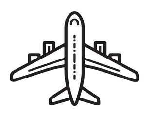 Modern aircraft vector for transportation and vacation planning apps