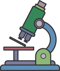 Science Lab Microscope Icon | Medical Research Tool