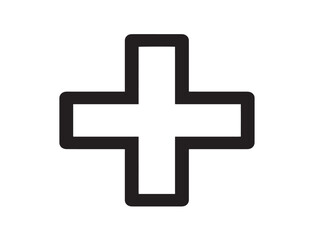 Minimalist small addition symbol for digital platforms and app development