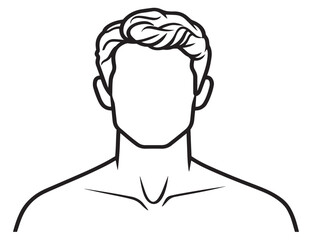 Modern user portrait vector for social media and contact lists