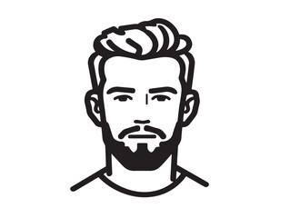 Stylish person portrait for user accounts and social applications