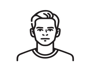 Clean headshot icon for profile pages and personal website design