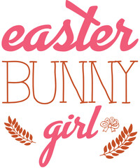 Easter bunny girl Easter Day Svg T Shirt Design