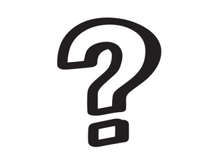 Minimalist Line Art Question Mark Icon for Web and Mobile Applications