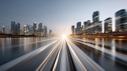 An airplane descends toward the runway as twilight sets in, city lights sparkling against the evening sky