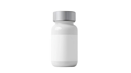 White pill bottle isolated on dark background