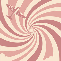 Green , orange , pink wavy line abstract background, warped optical illusion style, retro psychedelic vector, seamless pattern with curved flowing lines