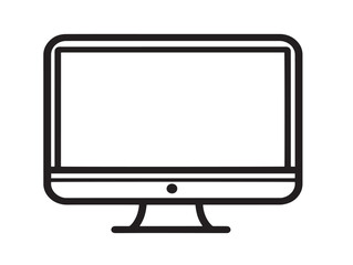 Minimalist stock image of clean vector screen icon design