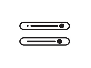 Modern minimalist stock image of sleek settings sliders vector art