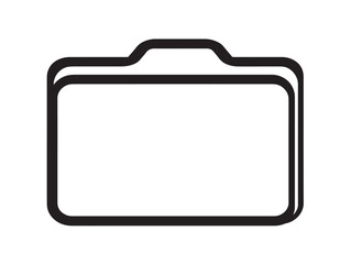 Minimalist stock illustration of shared folder line art icon
