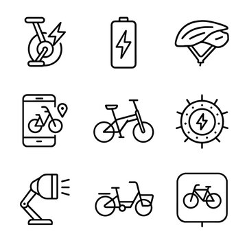 Foldable sign e app icon cargo cycle vector light motor bike frame