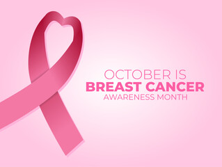 Vector graphic of Breast Cancer Awareness Month for Breast Cancer Awareness Month celebration.