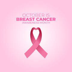 Vector graphic of Breast Cancer Awareness Month for Breast Cancer Awareness Month celebration.