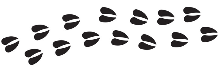 Goat Footprint Icon Animal Hoof Print, Farm Goat Track, Livestock Symbol, Wildlife 
Trail Vector Illustration