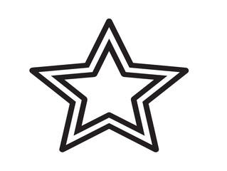 Obraz premium Classic Favorite Star Symbol Icon in a Clean Minimalist Line Art