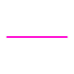 Fototapeta premium neon pink horizontal glowing line on white background, minimal futuristic light bar design illustration