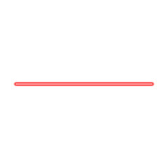 horizontal glowing red line isolated on white background minimal abstract design element illustration