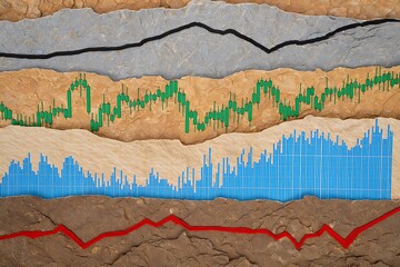 Conceptual geological stock market layers for business and investment analysis