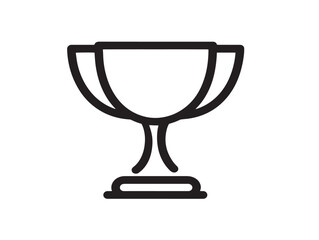Elegant trophy award icon symbol in stylish bold minimal vector artwork