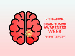 Vector graphic of International Brain Tumor Awareness Week for International Brain Tumor Awareness Week celebration.