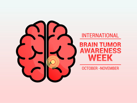 Vector graphic of International Brain Tumor Awareness Week for International Brain Tumor Awareness Week celebration.