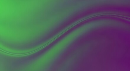 Abstract green and purple gradient with a subtle flowing wave line
