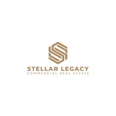 The logo features a stylized SL monogram within a hexagon, symbolizing a solid strategic foundation. It represents growth, stability, and a modern, high-end investment firm.