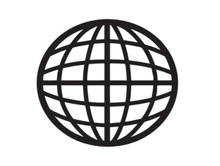 A creative and modern line art design of an international globe