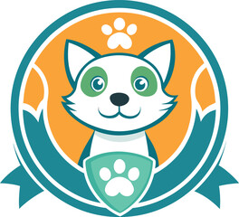 pet clinic logo design vector