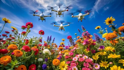 flowers and blue sky