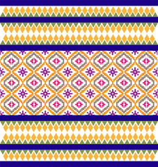 Geometric ethnic oriental seamless pattern traditional design for background, carpet, wallpaper, clothing, wrapping, batik, fabric, vector, illustration, , embroidery style