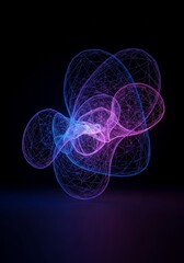 Abstract Wireframe Netbusiness environment: Modern Technology, Science, Innovation Concept