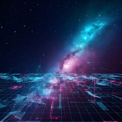 abstract thunder space technology background