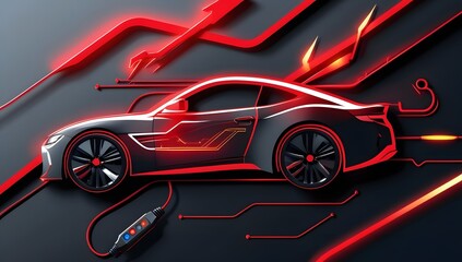 Futuristic Auto Diagnostic Logo with Minimal Tech Elements
