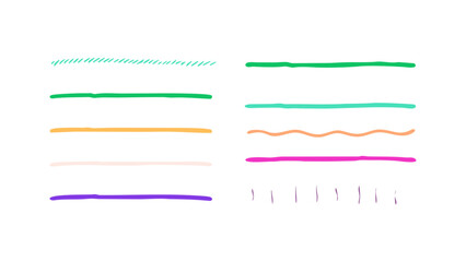 Colorful lines collection vector design elements artistic lines straight lines wavy lines decorative lines set 100