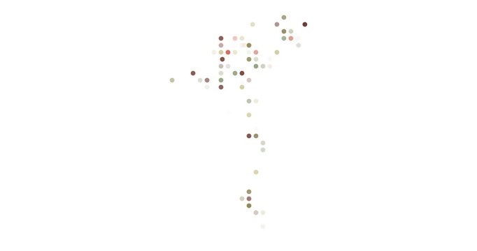 Generative circle silhouettes creating Faroe Islands artistic identity